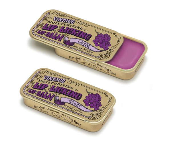 Grape Lip Licking Flavored Lip Balm - Vintage Slider Tin | Tinte Cosmetics