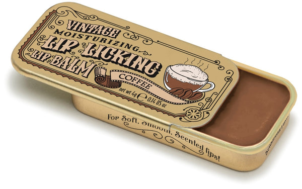 Coffee Lip Licking Flavored Lip Balm - Vintage Slider Tin | Tinte Cosmetics